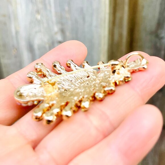 Christmas Tree Brooch Rhinestone Tree Brooch Christmas Tree Pendant - Picture 3 of 5